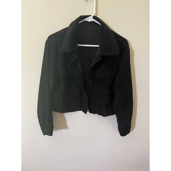 Amazon Jackets & Blazers - Womens Black Cropped Corduroy Jacket